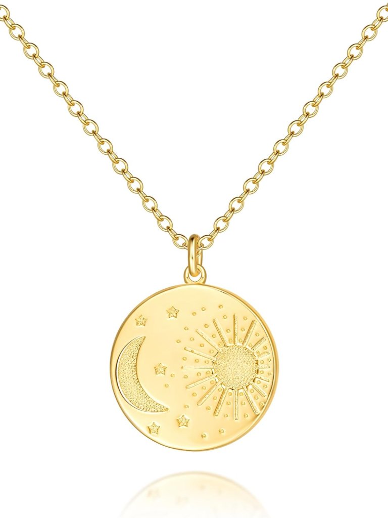 Gold Pendant Necklaces For Women 14k Gold Necklaces For Women Sun And Moon Penda